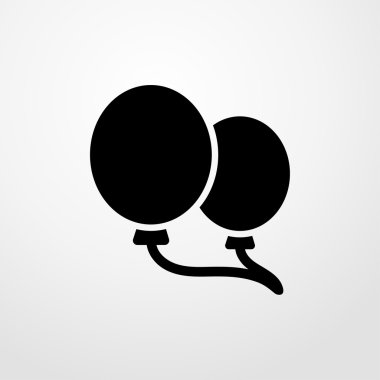 helyum balonları simgesi. düz tasarım