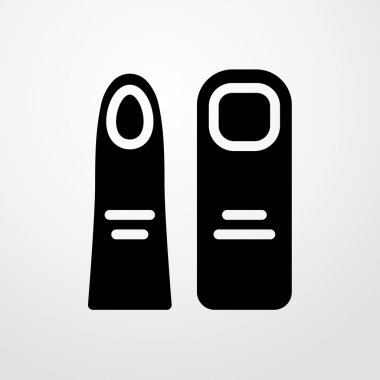 parmak simgesi. Düz tasarım