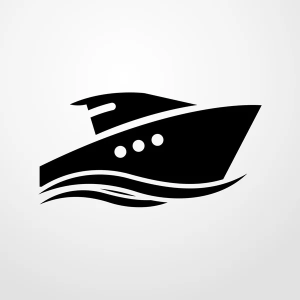 Icône de yacht. design plat — Image vectorielle