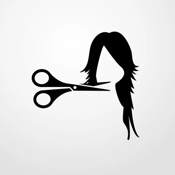 Mujer corte de pelo icono . — Archivo Imágenes Vectoriales