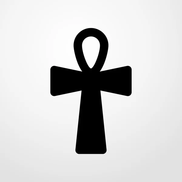 Ícone de cruz de ankh. design plano — Vetor de Stock