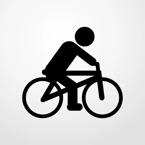 Ciclista icono. diseño plano — Vector de stock