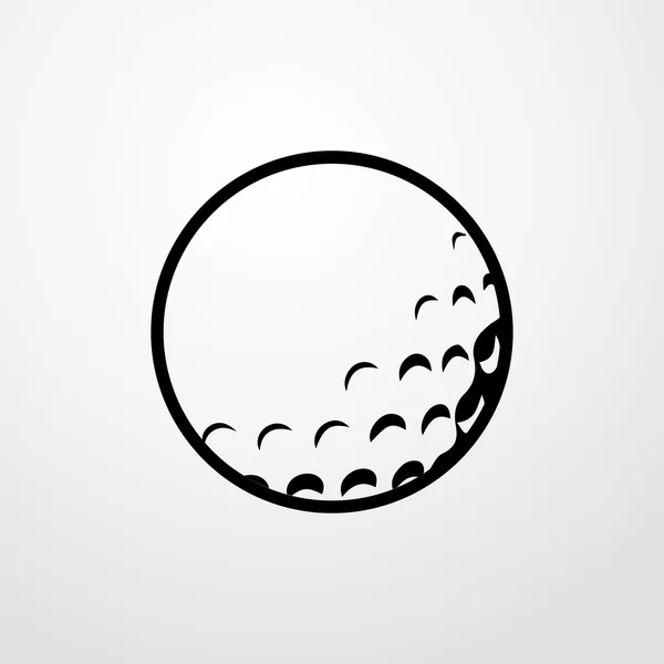 Ícone de bola de golfe. design plano —  Vetores de Stock