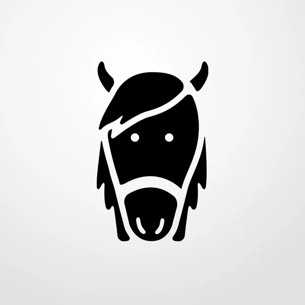 Икона головы лошади. плоский дизайн — стоковый вектор