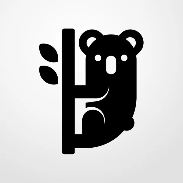 Icona koala. design piatto — Vettoriale Stock