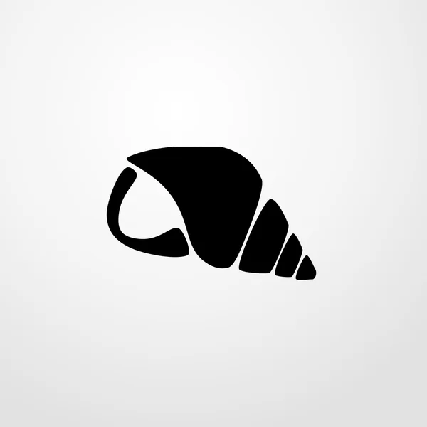 Icône coquille de nautilus. design plat — Image vectorielle