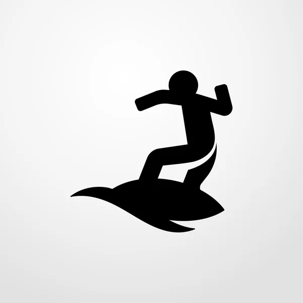 Surfer-Symbol. flache Bauweise — Stockvektor