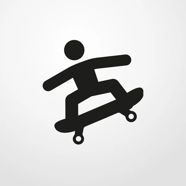 Icono del patinador. diseño plano — Vector de stock
