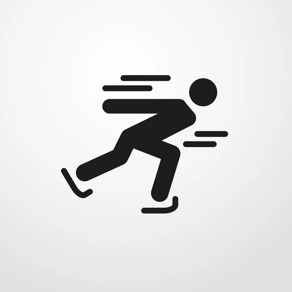 Speed skiing icon. flat design — Stock Vector