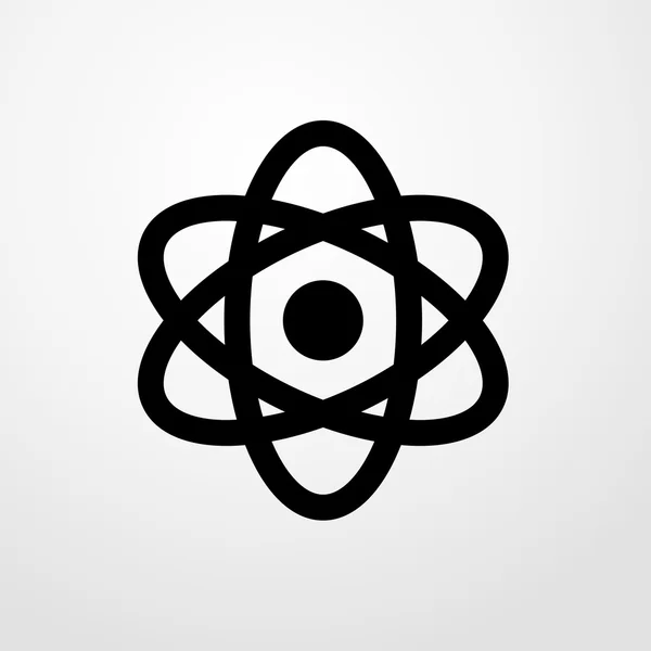 Atom アイコン。フラットなデザイン — ストックベクタ