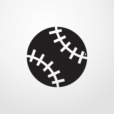 beyzbol topu simgesi. Düz tasarım