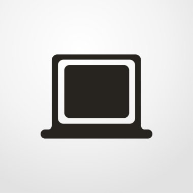 dizüstü bilgisayar simgesi. düz tasarım
