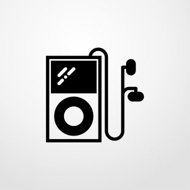 Müzik player simgesi. Düz tasarım