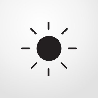 güneş simgesi. Düz tasarım