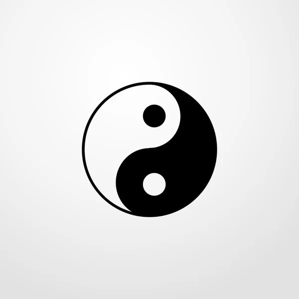 Icono yin yang. Diseño plano — Archivo Imágenes Vectoriales