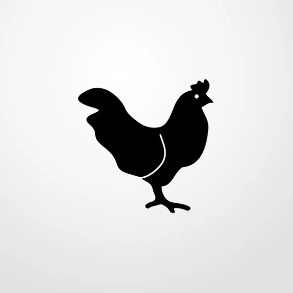 Icône de poulet. Conception plate — Image vectorielle