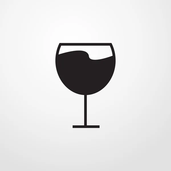 Icono de copa de vino. Diseño plano — Archivo Imágenes Vectoriales