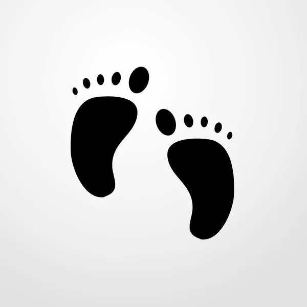 Human foot print icon. Flat design — Stock Vector