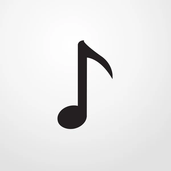 Zenei jegyzet ikon. lapos kivitel — Stock Vector