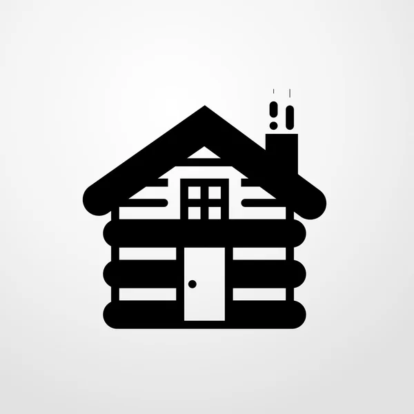 Icono de la casa de madera. diseño plano — Vector de stock