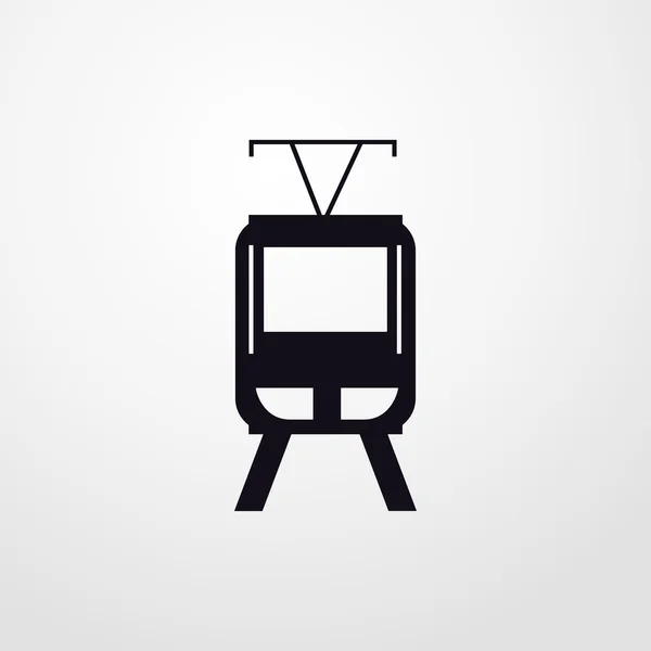 Икона троллейбуса. Плоский дизайн — стоковый вектор