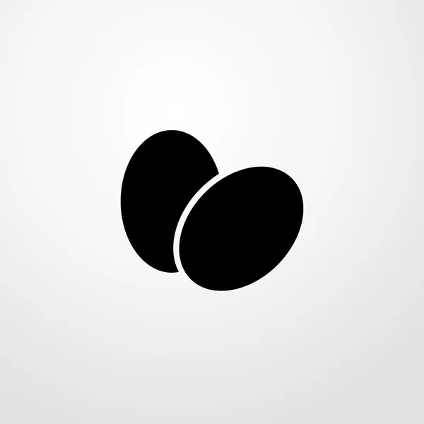 Εικονίδιο δύο αυγά. Επίπεδη σχεδίαση — Διανυσματικό Αρχείο