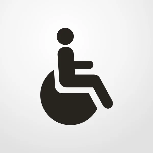 Icône de fauteuil roulant. Conception plate — Image vectorielle