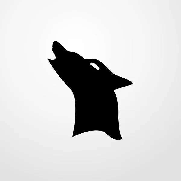 Wolf icon. Flat design — Stock Vector