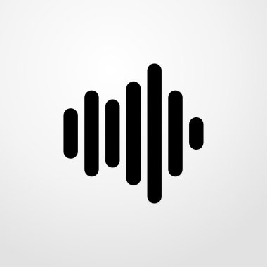 ses çubuğu simgesi. Düz tasarım