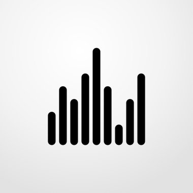 ses çubuğu simgesi. Düz tasarım