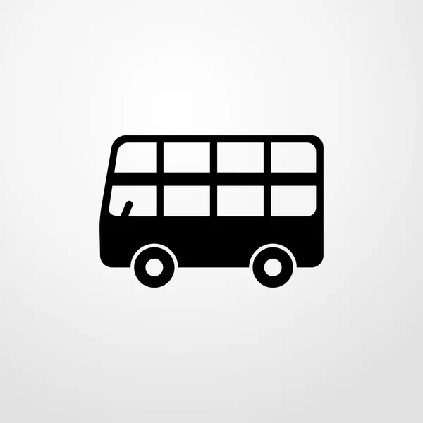 Dubbeldekker bus pictogram. Platte ontwerp — Stockvector