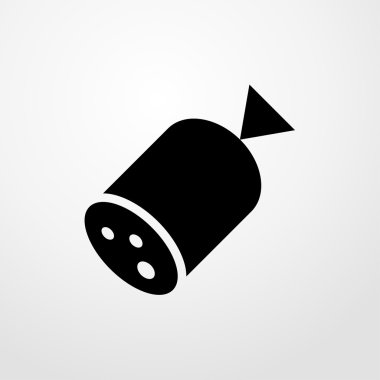 sosis simgesi. düz tasarım