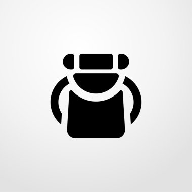 çanta simgesi. Düz tasarım