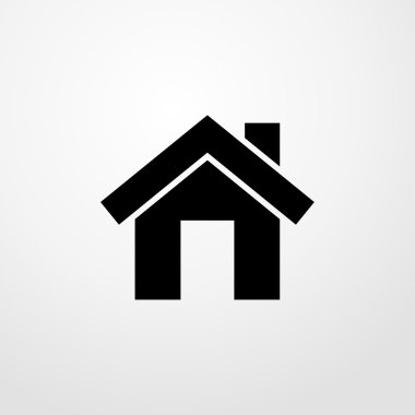 ev düğme simgesi. Düz tasarım