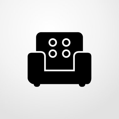 koltuk simge. Düz tasarım