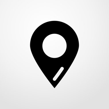 Konumu simgesi. Düz tasarım