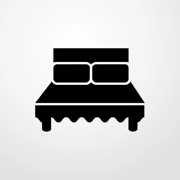 Icono de la cama. Diseño plano — Vector de stock