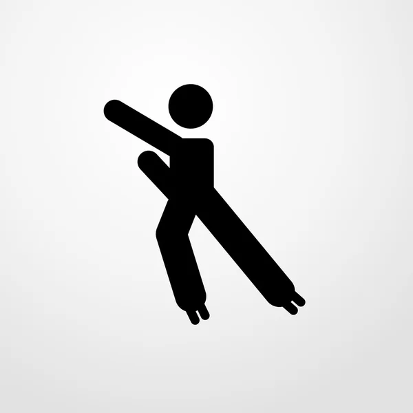 Eiskunstlauf-Ikone. flache Bauweise — Stockvektor