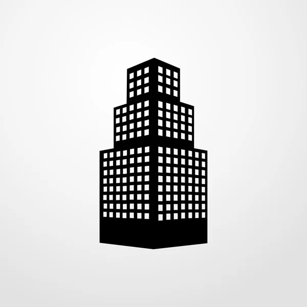 Icona dell'edificio. Design piatto — Vettoriale Stock