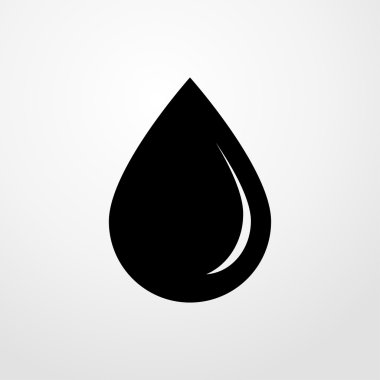 yağ damla simgesi. Düz tasarım