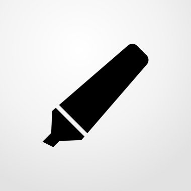 keçeli kalem simgesi. Düz tasarım