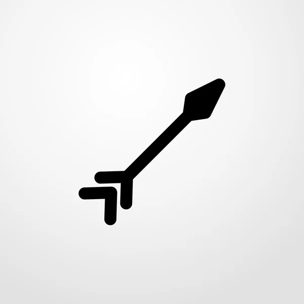 Icono de flecha de arco. Diseño plano — Vector de stock