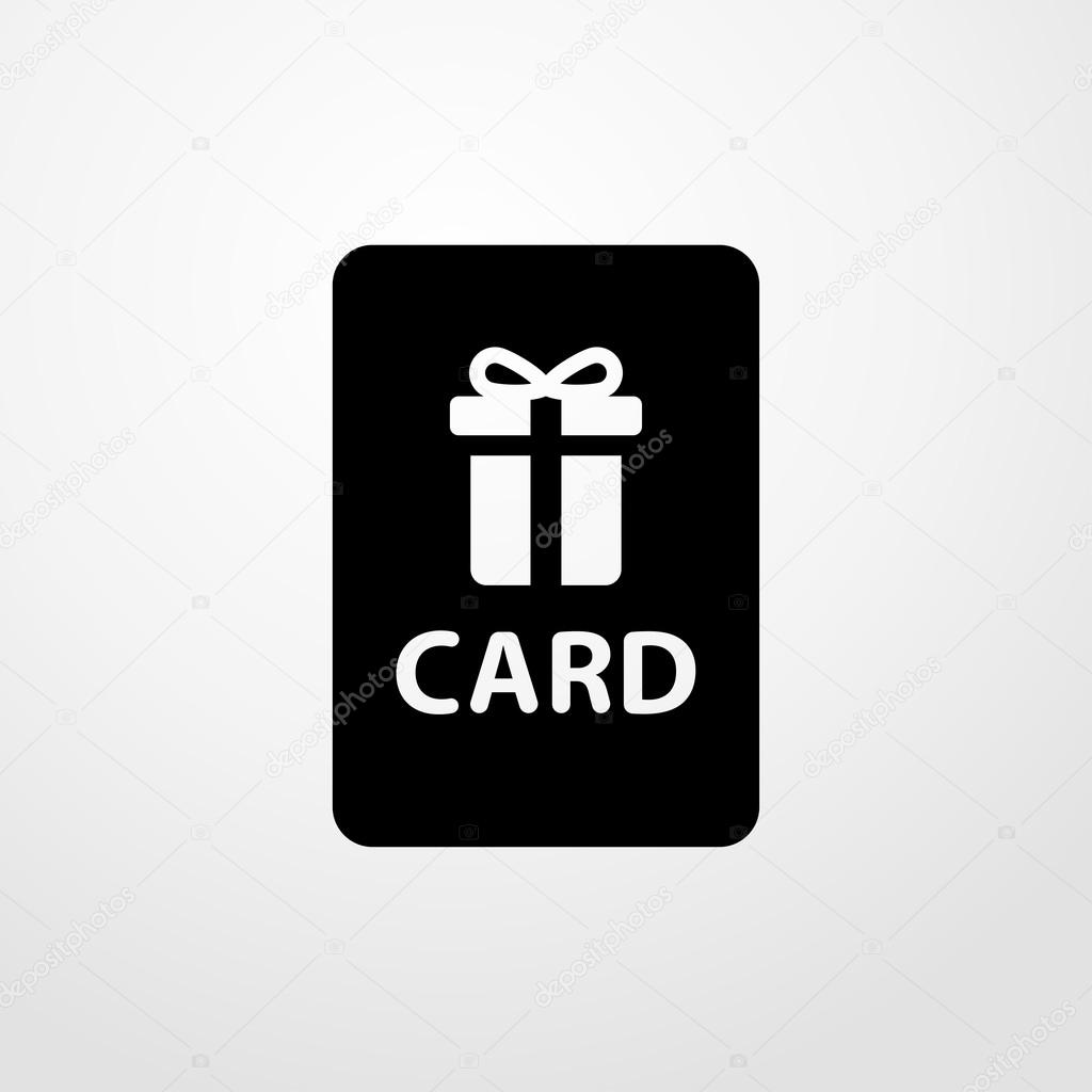 Gift card icon. Flat design