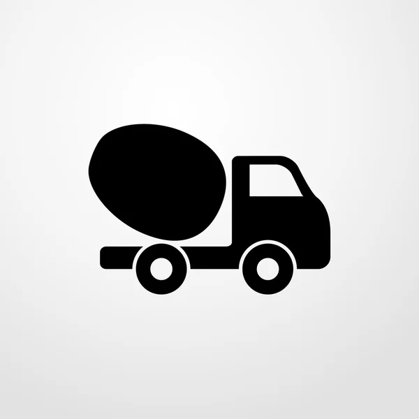 Mikser kamyon simgesi. Düz tasarım — Stok Vektör