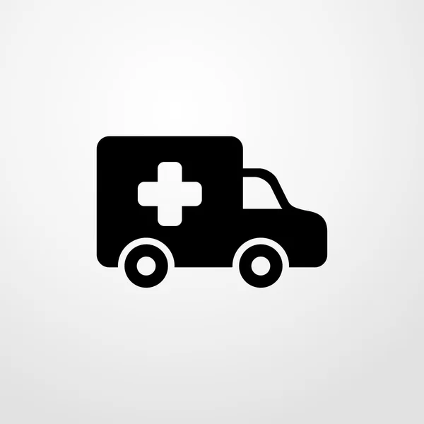 Icône d'ambulance. Conception plate — Image vectorielle