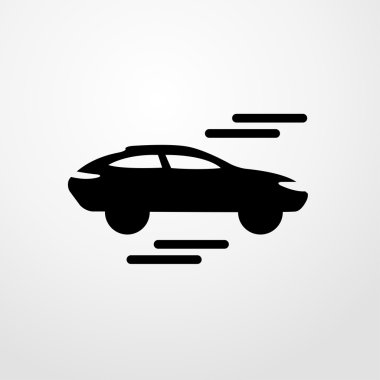 Araba ikonu. düz dizayn