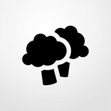 Brokoli simgesi. Düz tasarım