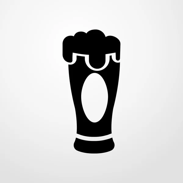 ガラス アイコンでビール。フラットなデザイン — ストックベクタ