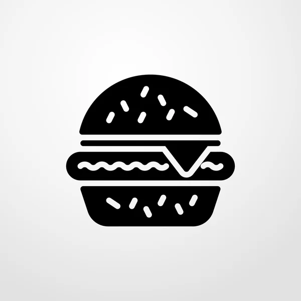 Icono de hamburguesa. Diseño plano — Vector de stock