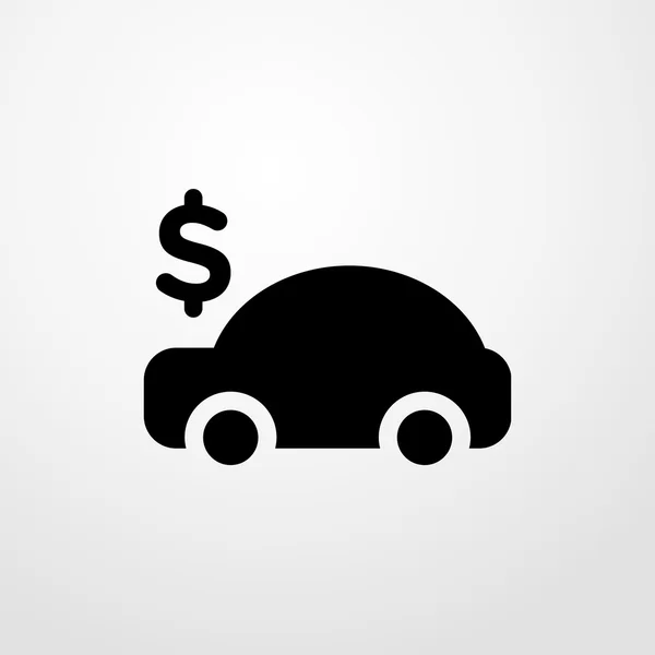 Rent a Car Ikone. flache Bauweise — Stockvektor